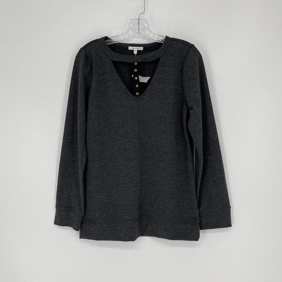 Maurices Cutout Soft Gray Sweatshirt Size Small - Picture 2 of 6